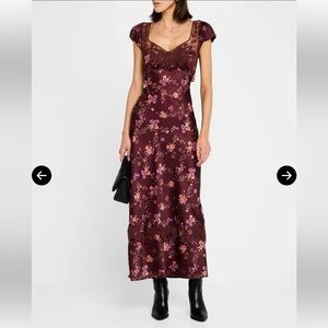 Free People Butterfly Babe Cap-Sleeve Midi Dress